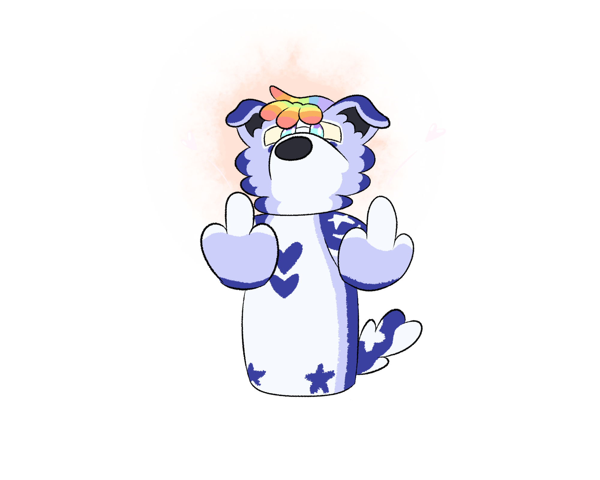 My fursona flips you off